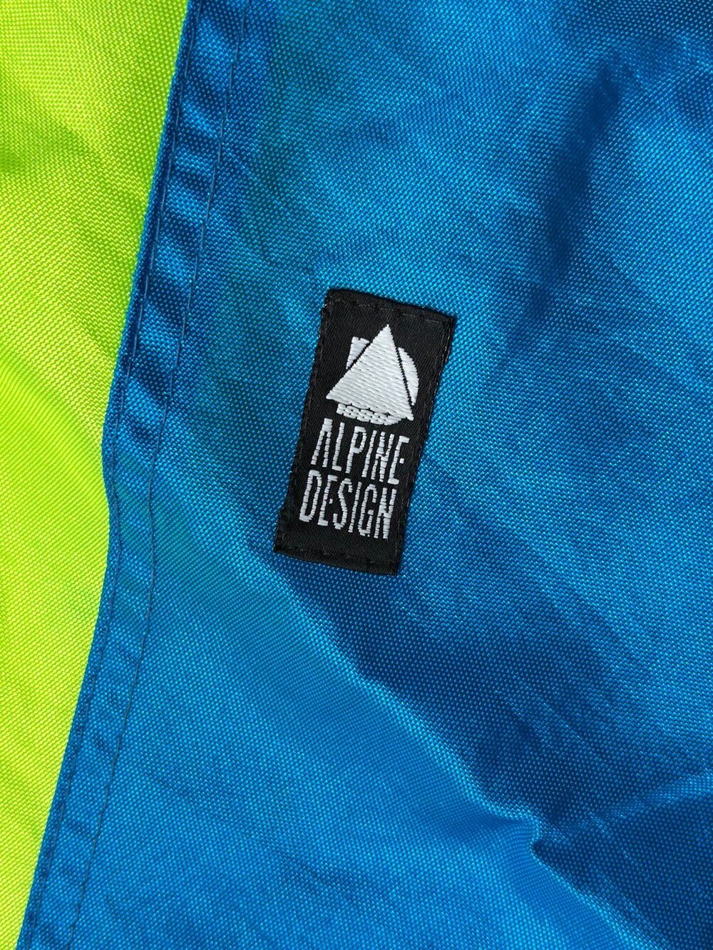 VINTAGE 90s NEON Alpine Design Men's TRACKER Windbreaker Pants - Size 32 - Picture 3 of 7